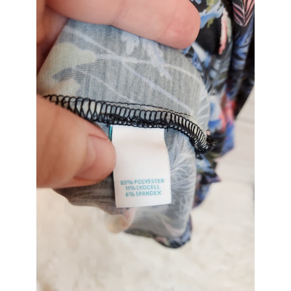 Caribbean Mens Multicolor Print Short Sleeve Colorful Hawaiin Shirt Size 2XB - Picture 4 of 6